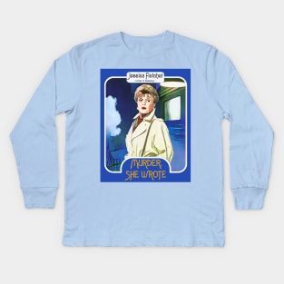 Jessica Fletcher Trading Card ))(( Murder She Wrote Fan Art Kids Long Sleeve T-Shirt